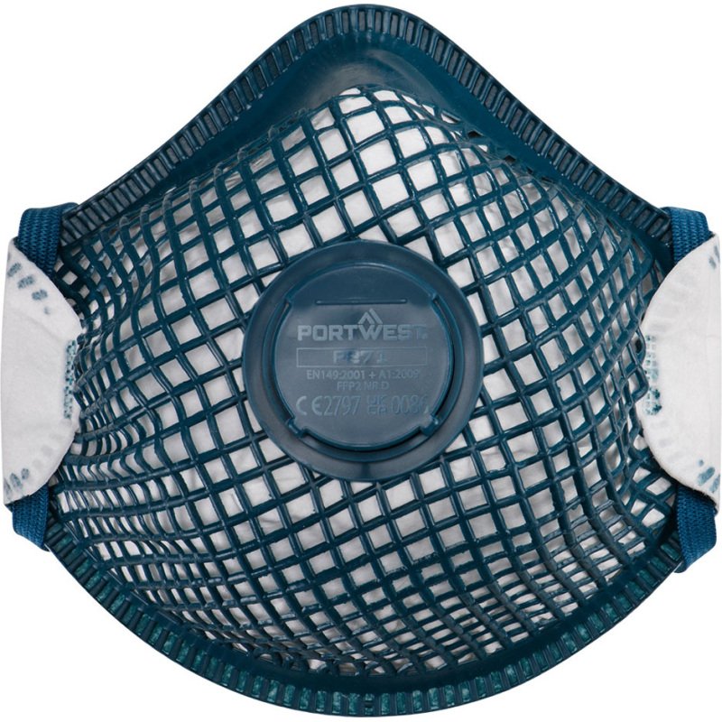Portwest P271 ERGONET FFP2 masque respiratoire à valve, blanc - Lot de 10