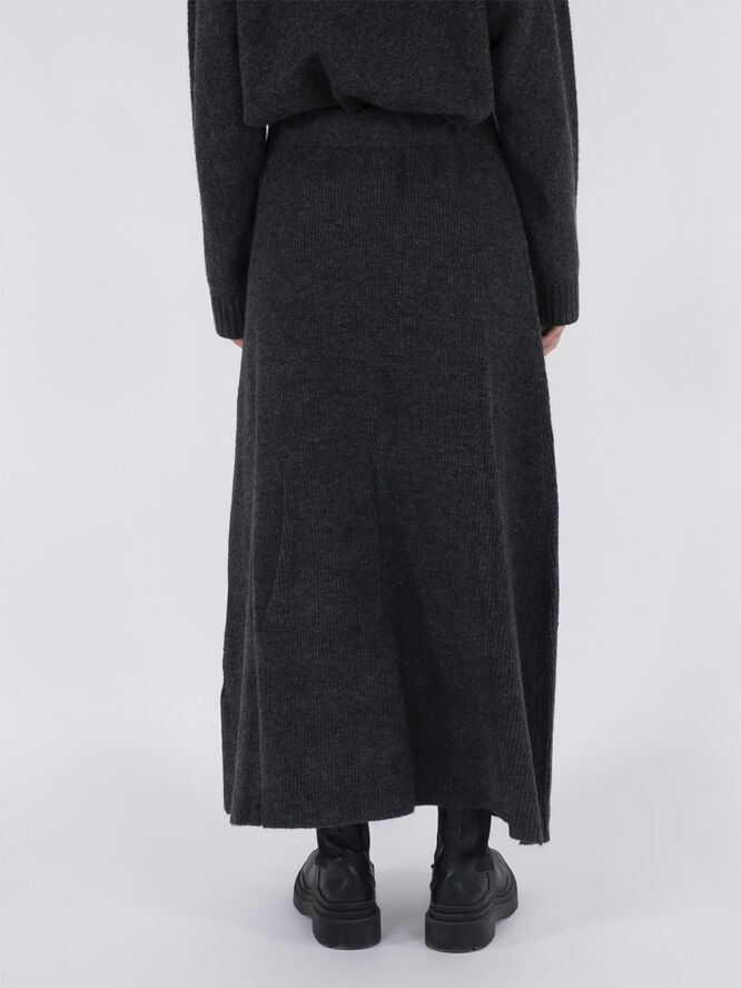 Neo Noir Arwin Knit Skirt Antracit