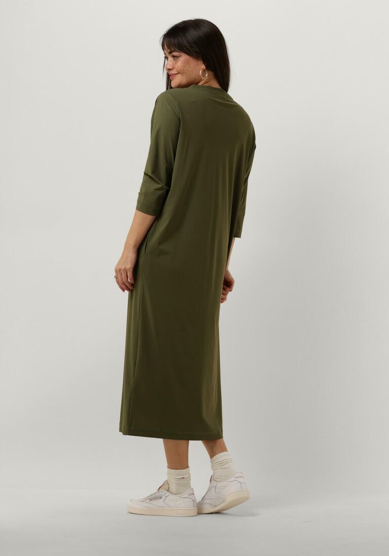 PENN & INK groene penn & ink midi jurk dress khaki