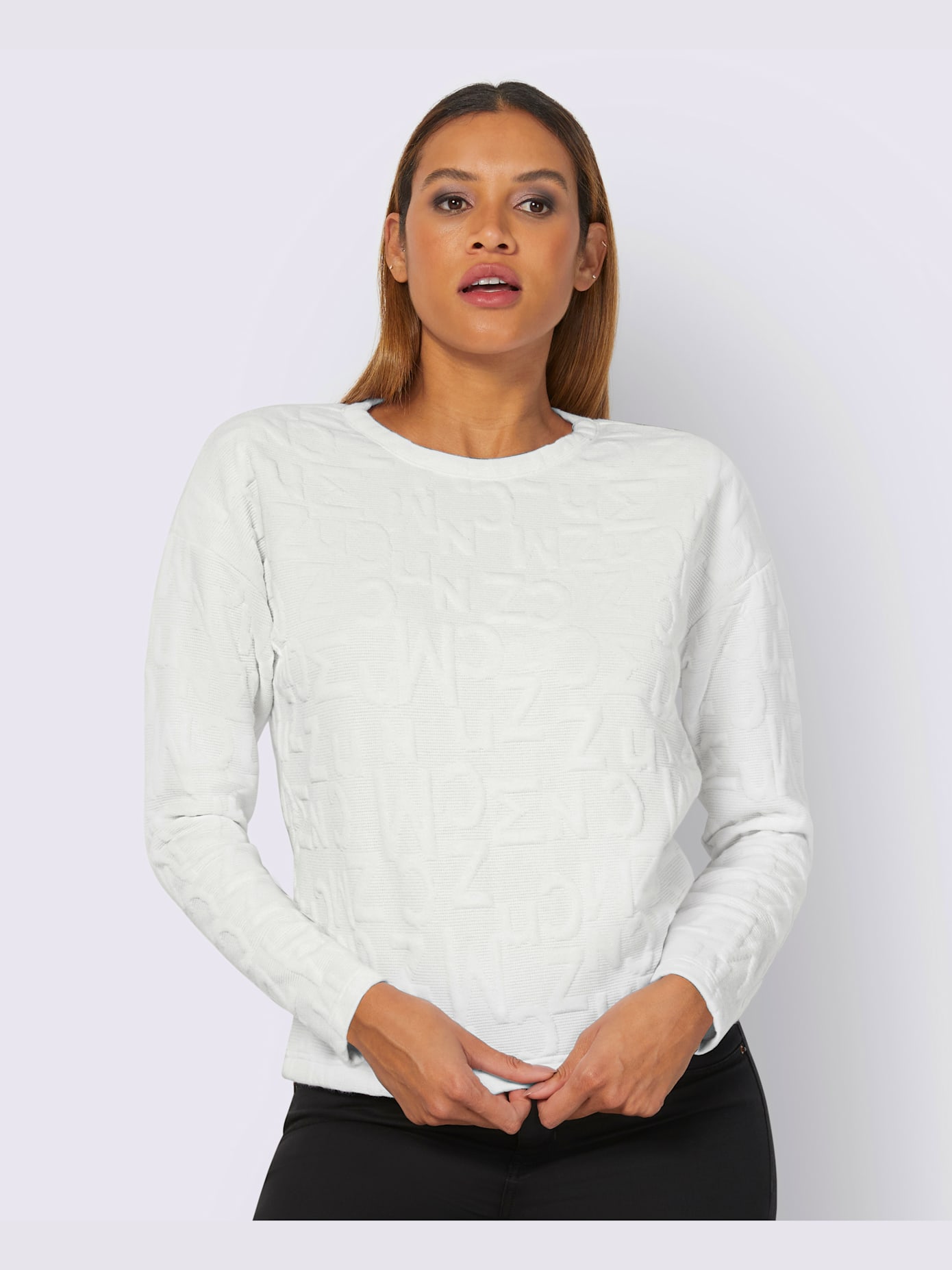 T-shirt motif jacquard