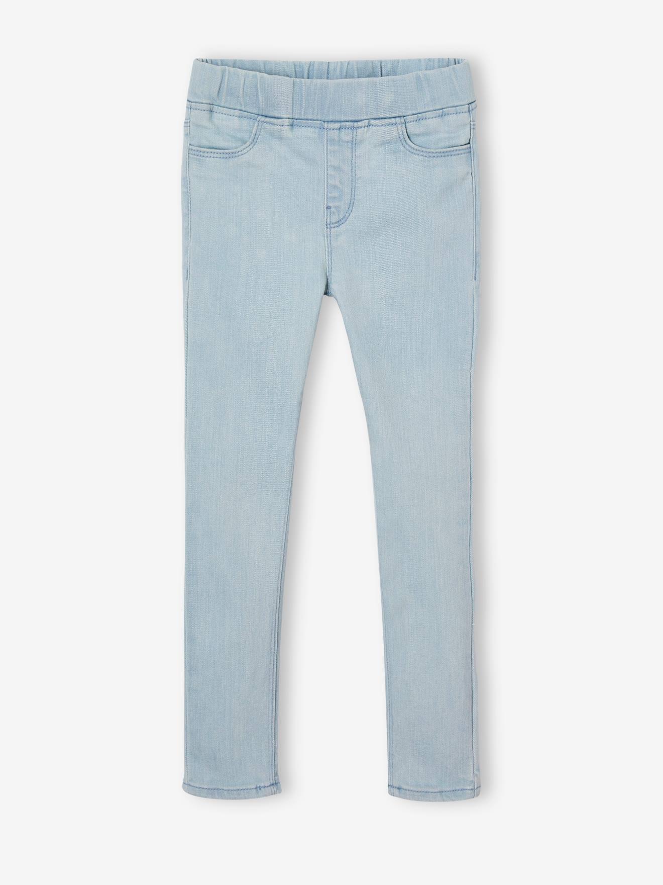 Calça jeans básica tregging para meninas cor pedra