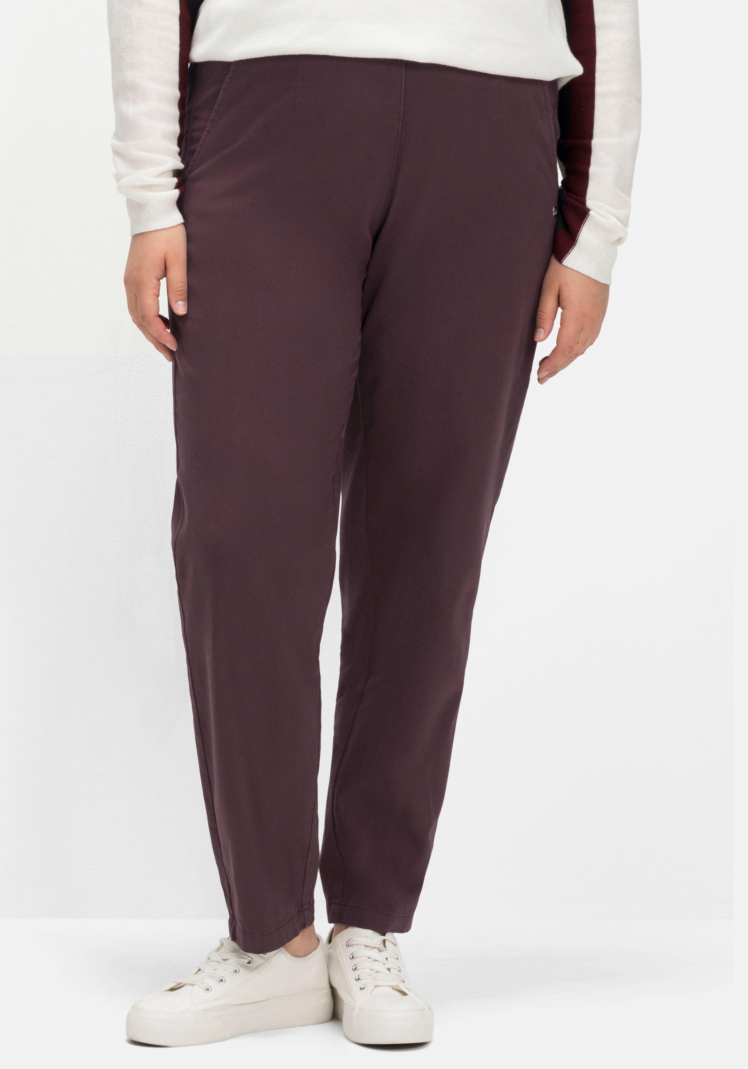 Chinohose mit Schlupfbund, aus weichem Twill
