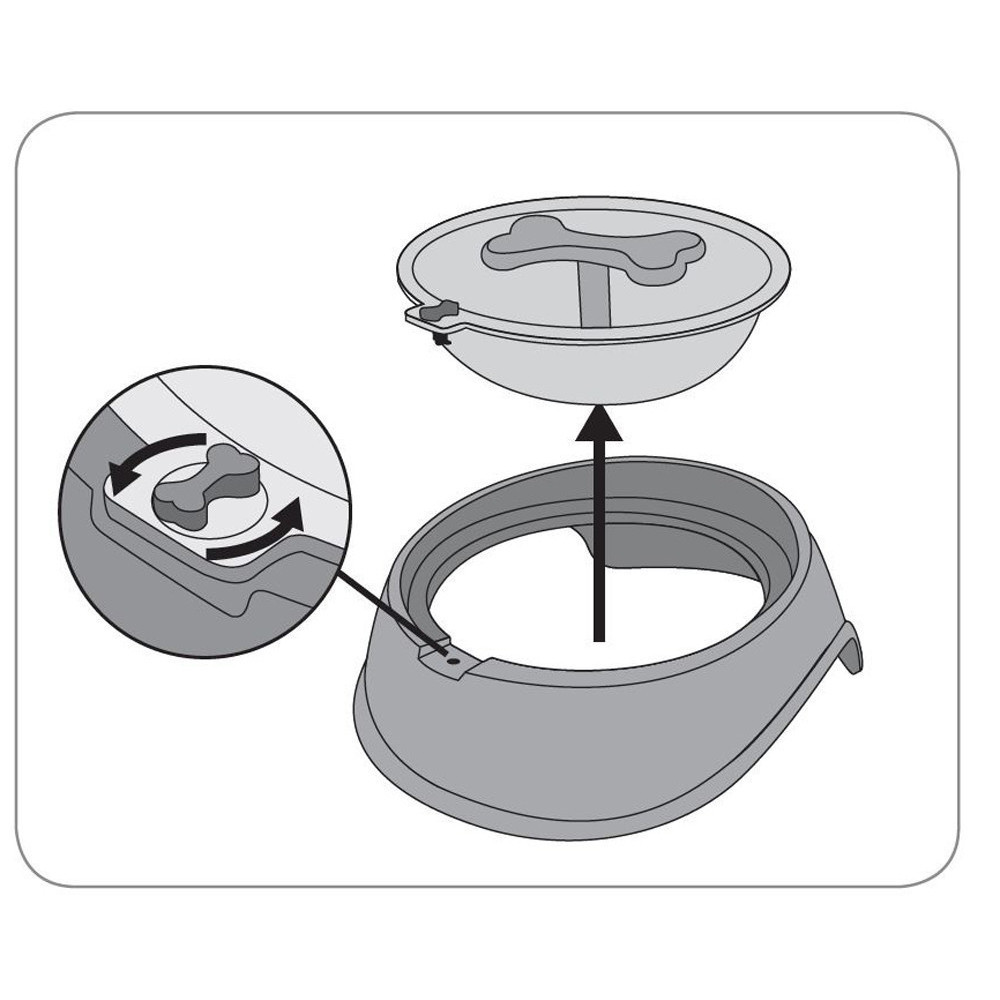 Gamelle anti -glouton vert, ø 12,5 cm, 400 ml, pour chien