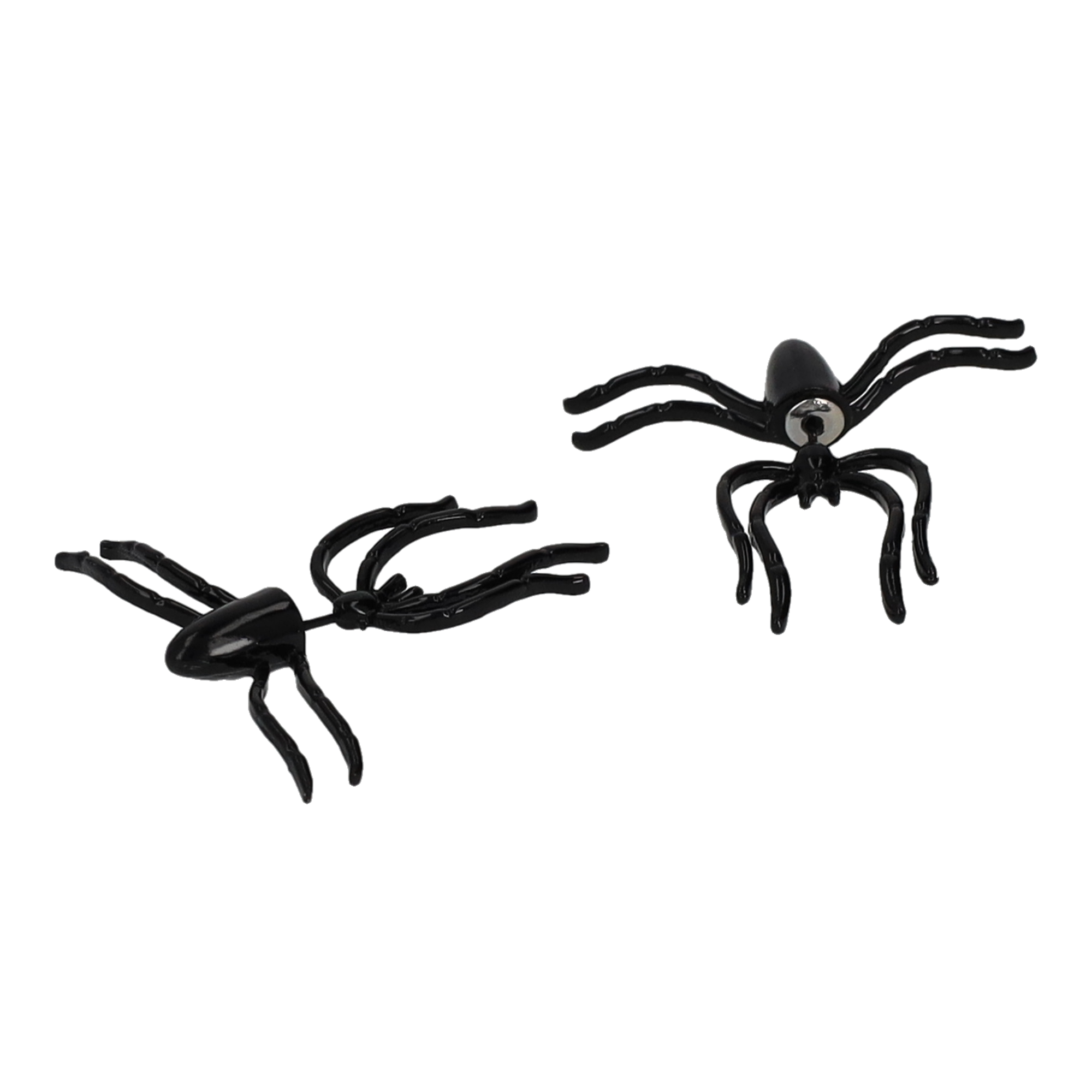 (1 Paar) 40mm Spinnen Ohrringe Halloween Kostüm Zubehör Grusel Accessoire Foto Requisite für Motto Partys / Fasnacht - Schwarz