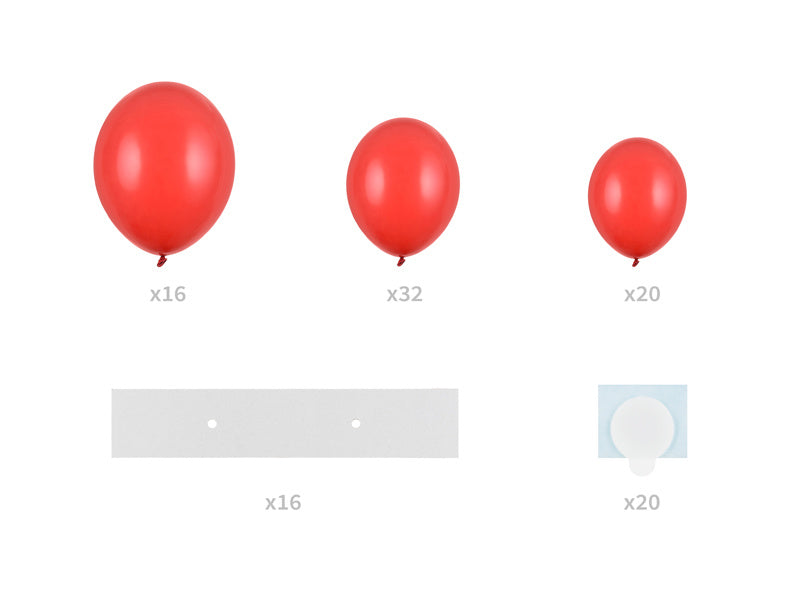 Balloonboog Hart Rood 5 delig