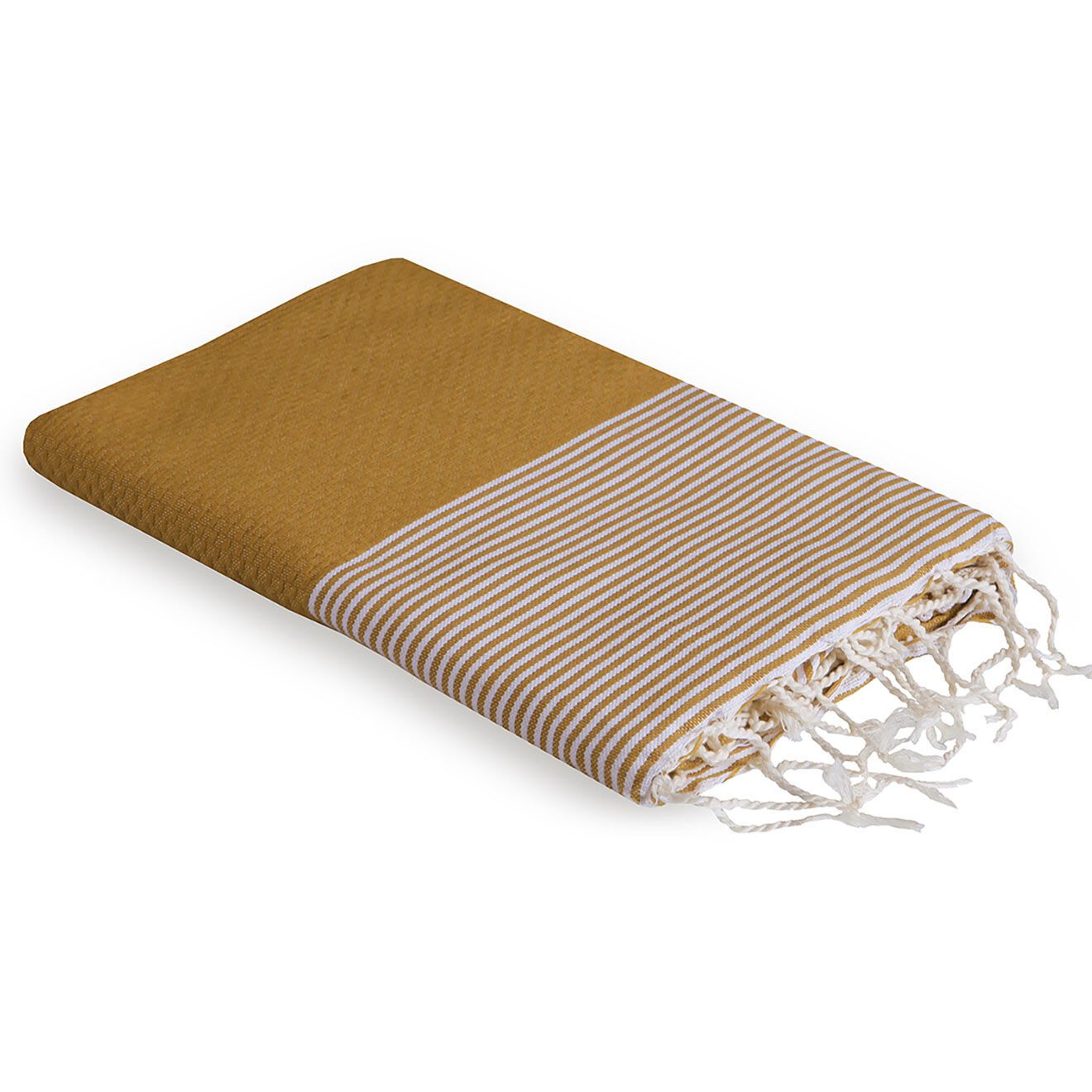 Febronie Fouta nid d'abeille Ibiza jaune - 100x200 cm