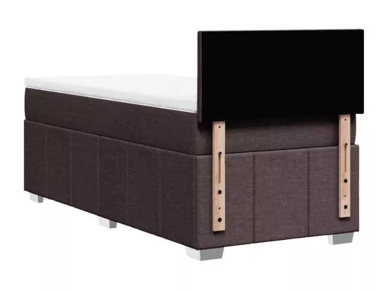Sommier à lattes de lit avec matelas Marron foncé 90x190 cm