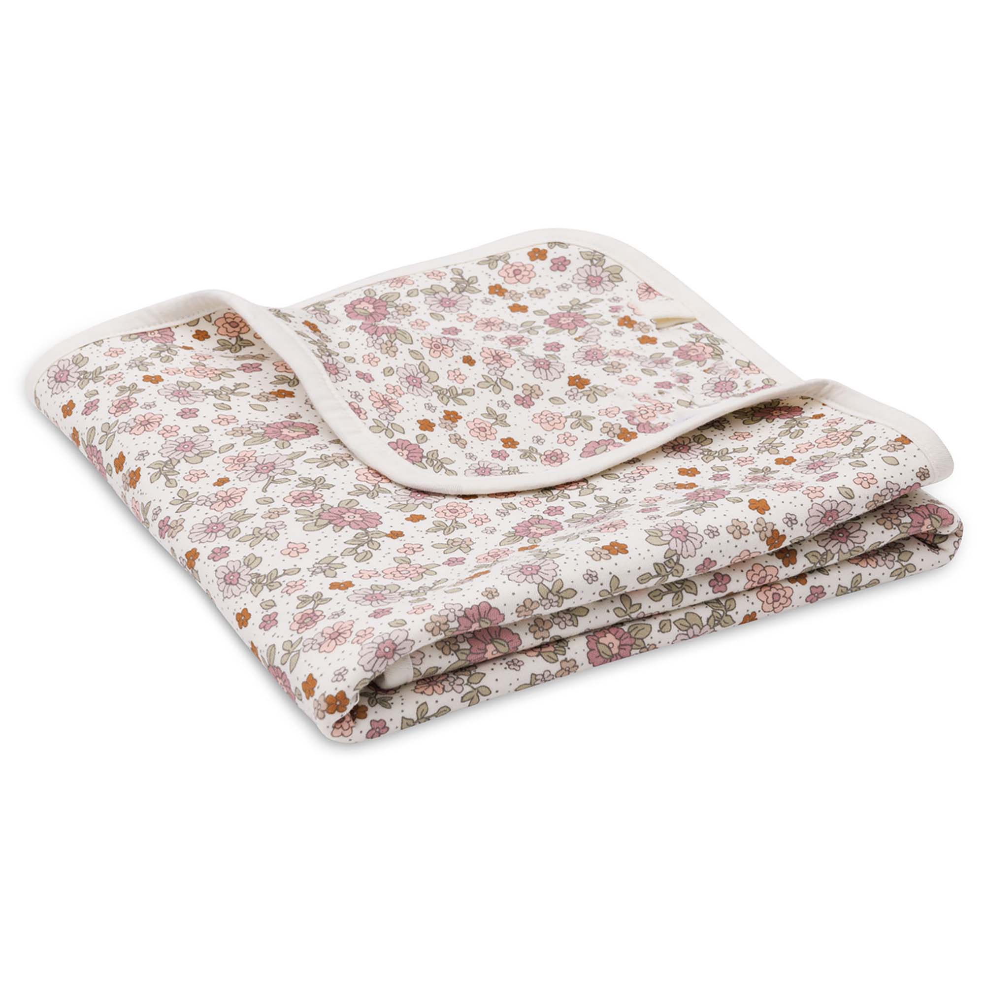 Jollein wiegdeken retro flowers wit
