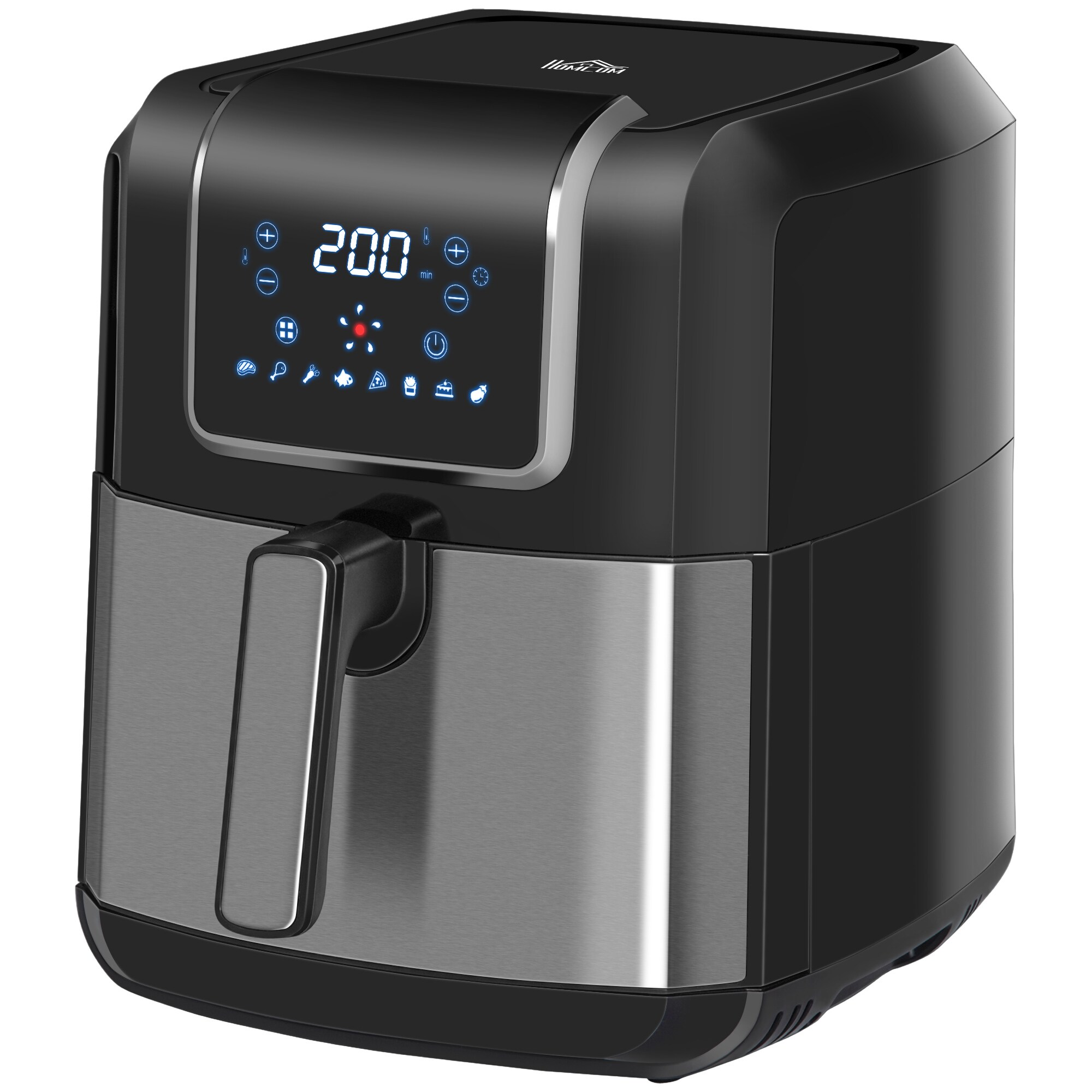 HOMCOM Heißluftfritteuse mit Überhitzungsschutz & mit LED-Anzeige schwarz 36,5L x 29B x 33,8H cm