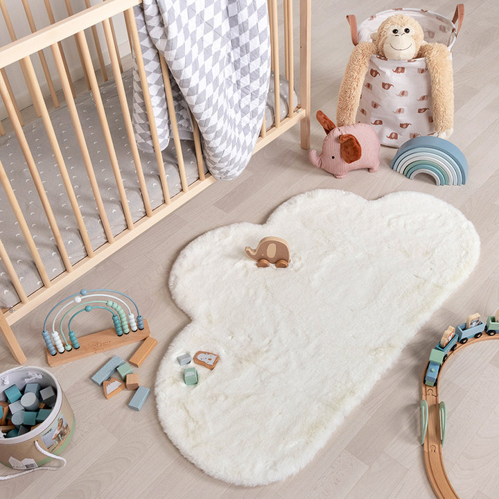 Kindervloerkleed - Huggy Wolk Wit | Super fluffy!