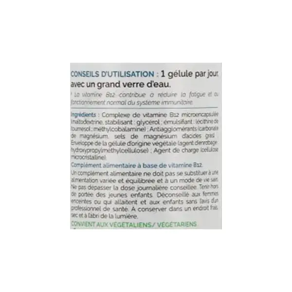 Vitamina B12 Lipossomal Biocyte 500 µg - Fadiga, Sistema Imunológico - 30 Cápsulas