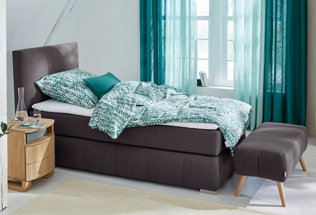 Home affaire Boxspringbett »Wehma« inkl. Topper in 3 verschiedenen Matratzen, auch in Samtstoff