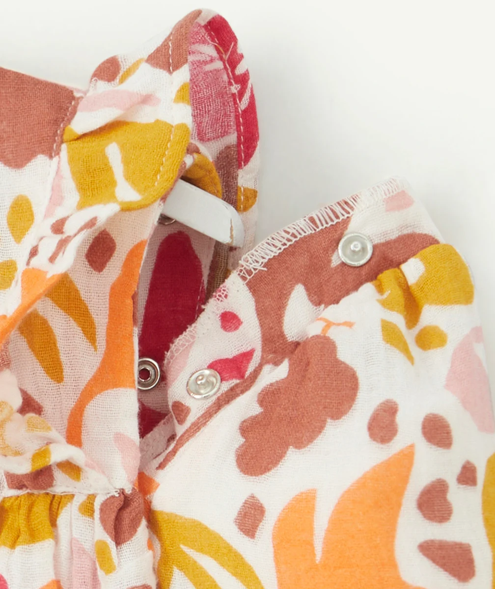 ROBE ÉVOLUTIVE 4 EN 1 EN GAZE DE COTON IMPRIMÉ MUTLICOLORE