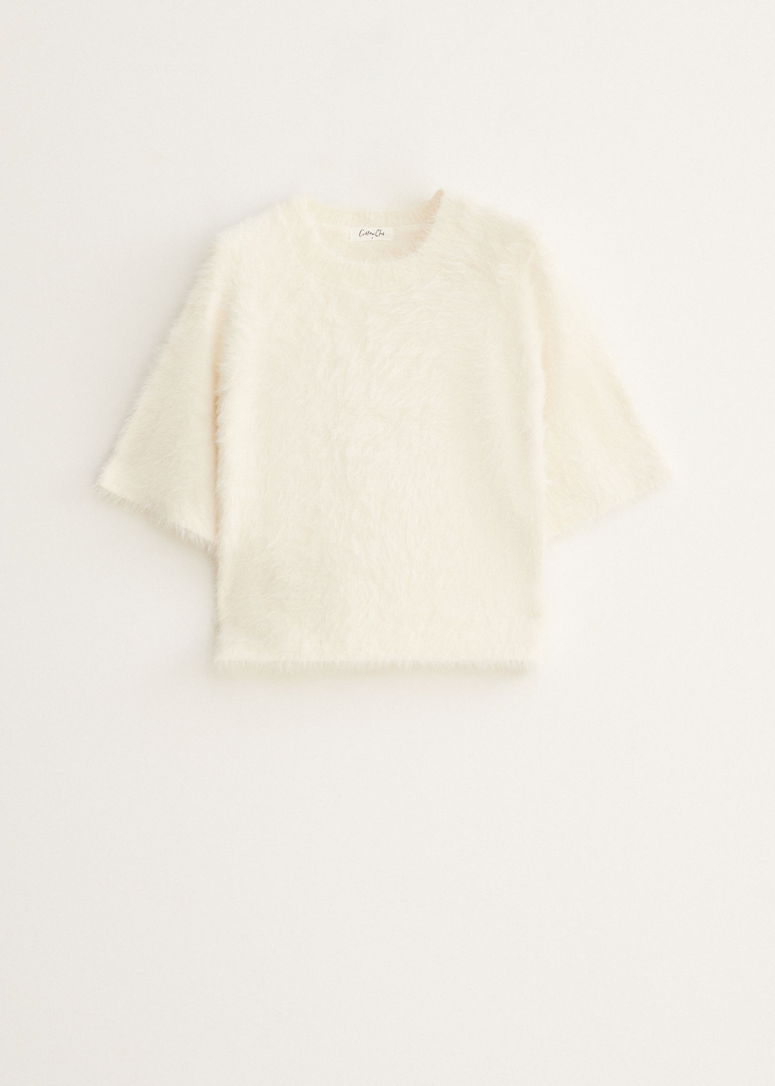 Fluffy trui met raglan mouw