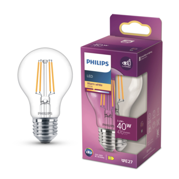 Philips LED peer E27 40 W filament helder niet dimbaar