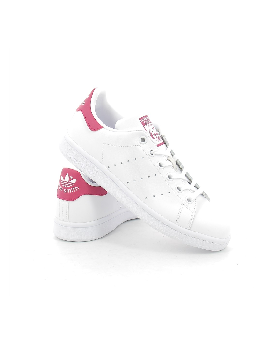 adidas sneakers femme stan smith j blanc rose