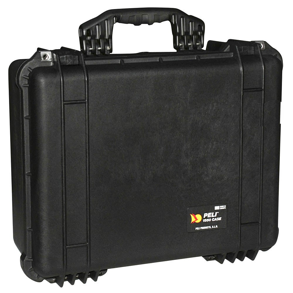 Peli 1550 BK flightcase zonder schuimrubber 468x355x193 mm