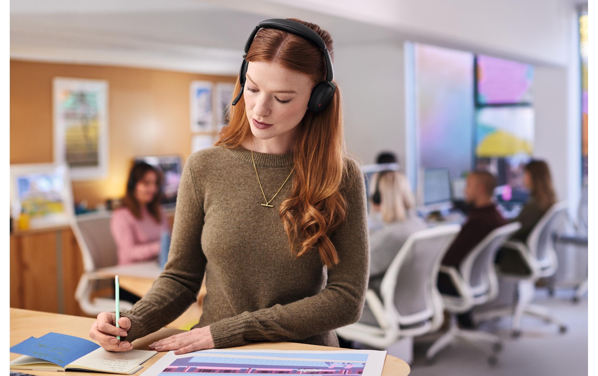 Jabra Headset »Evolve2 65 Flex Duo M« Active Noise Cancelling (ANC)