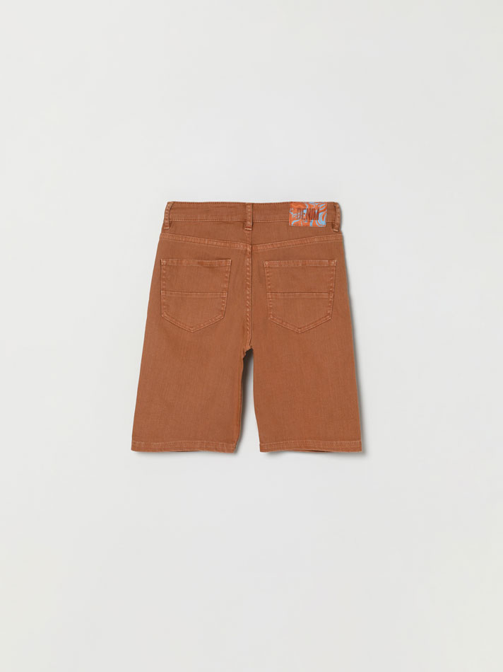 Bermuda jeans confortável - Fúcsia