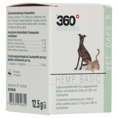 360° VN Pet Hemp Caps Basic Strength 90 Kapseln