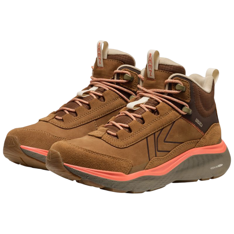 Wanderschuhe W Leiki Leather Mid WP chipmunk/bison