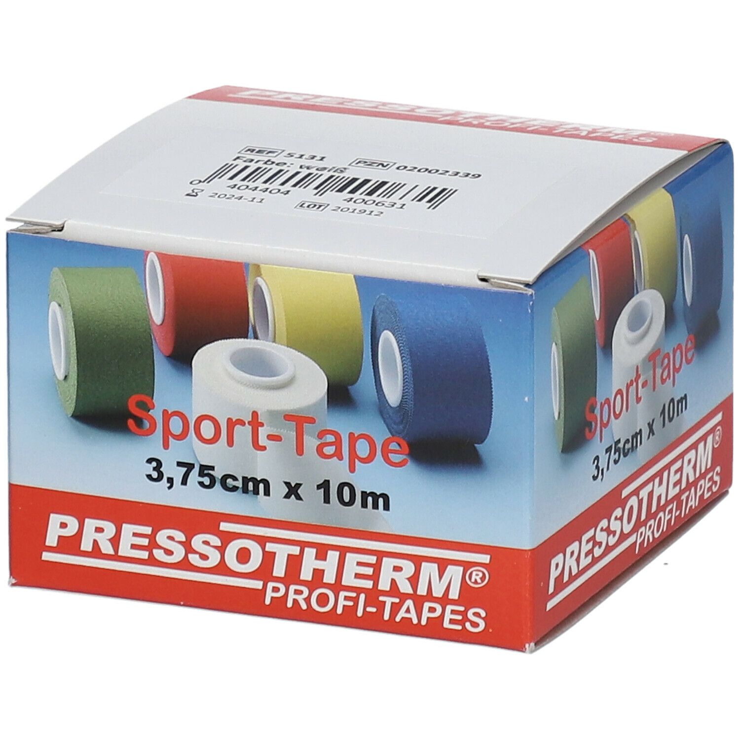 Pressotherm® Sport-Tape 3,8 cm x 10 m weiß