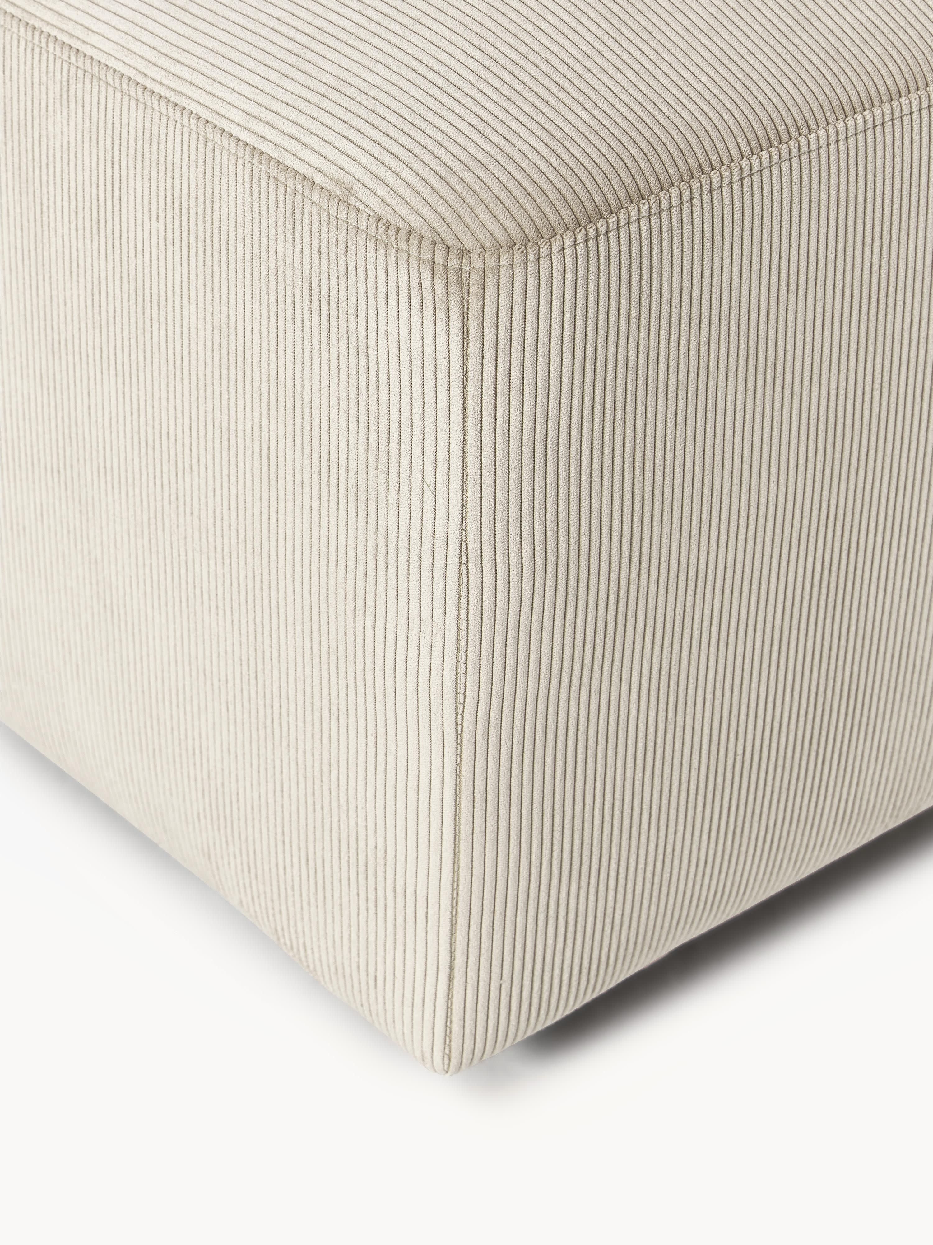 Corduroy poef Melva, B 99 x D 72 cm