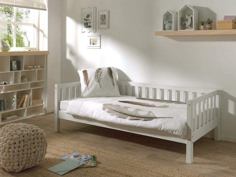 Vipack - Fritz Kajuitbed - Wit - Grenenhout - Inclusief Lattenbodem