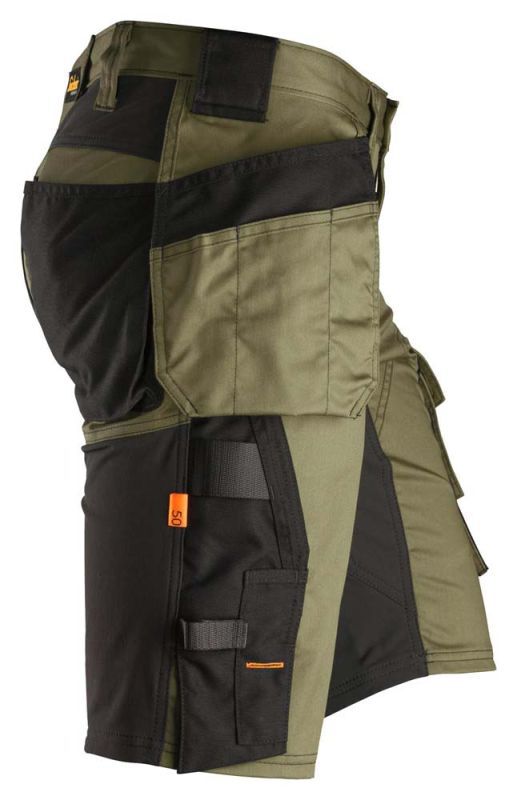 Snickers AllroundWork 6141 Stretch - Korte werkbroek - Olijf - 56