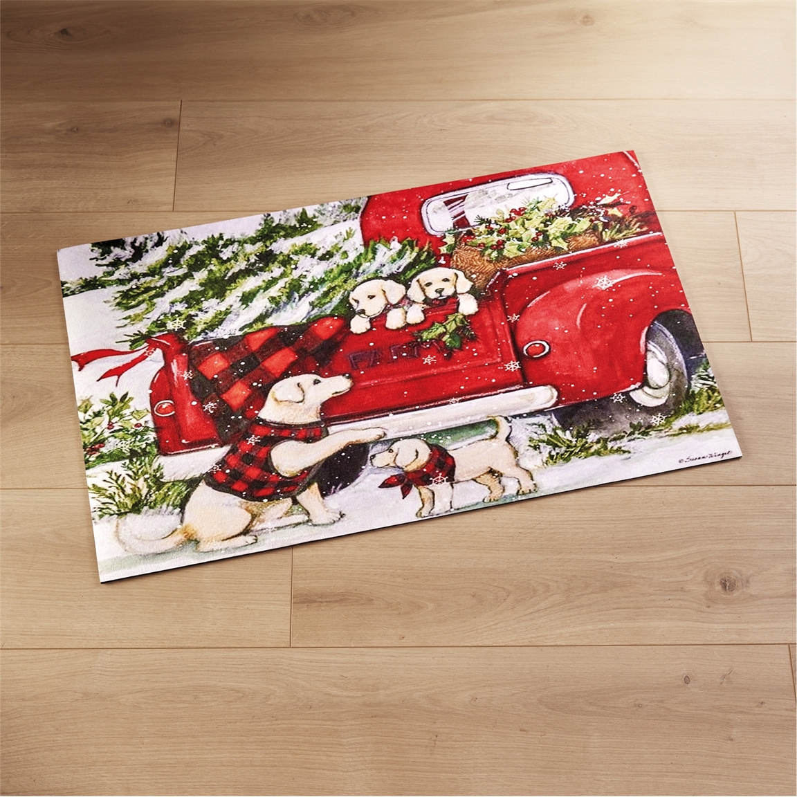 Tapis chien de Noël