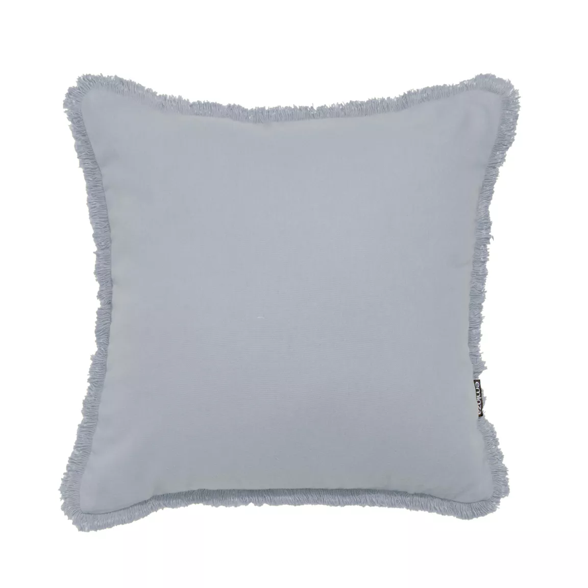 Coussin carré coton (45 x 45 cm) Pixel franges Gris