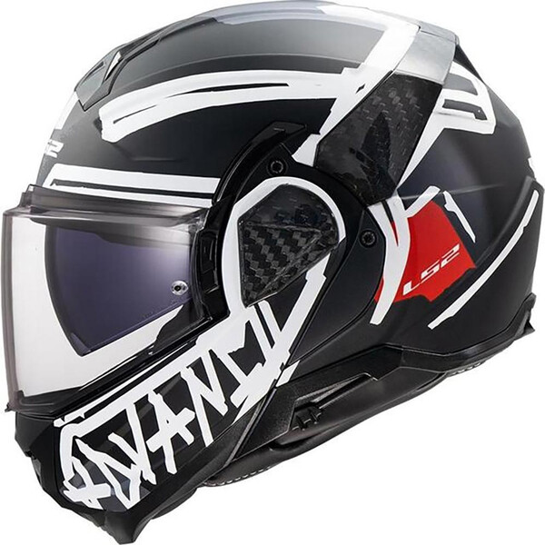 LS2 - Casque FF910 Advant II Tape Noir / Blanc / Mat