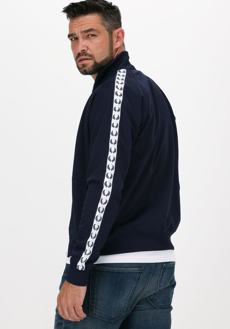 FRED PERRY blauwe fred perry vest taped track jacket