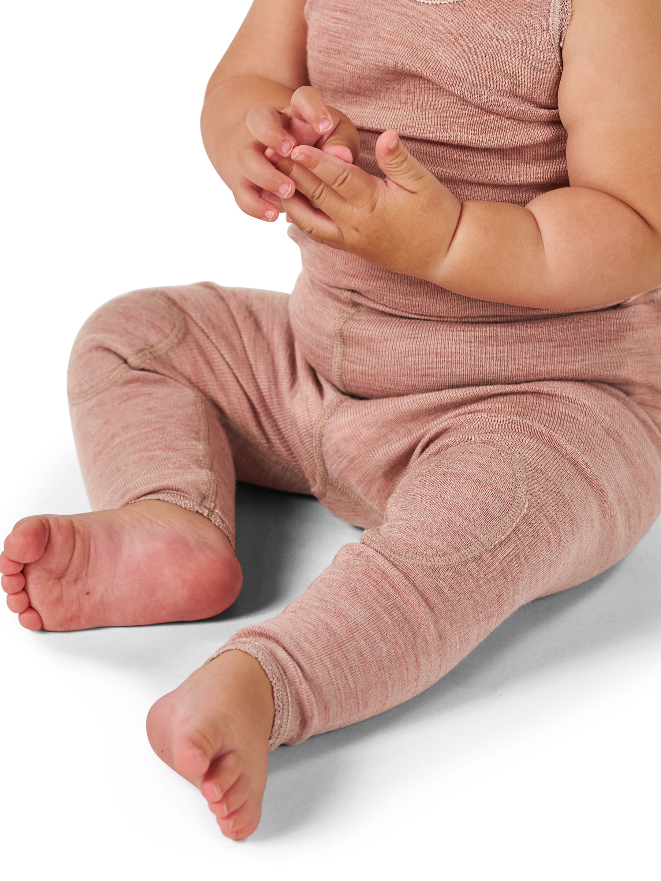 Legging met kniepatch van merinowol voor baby’s