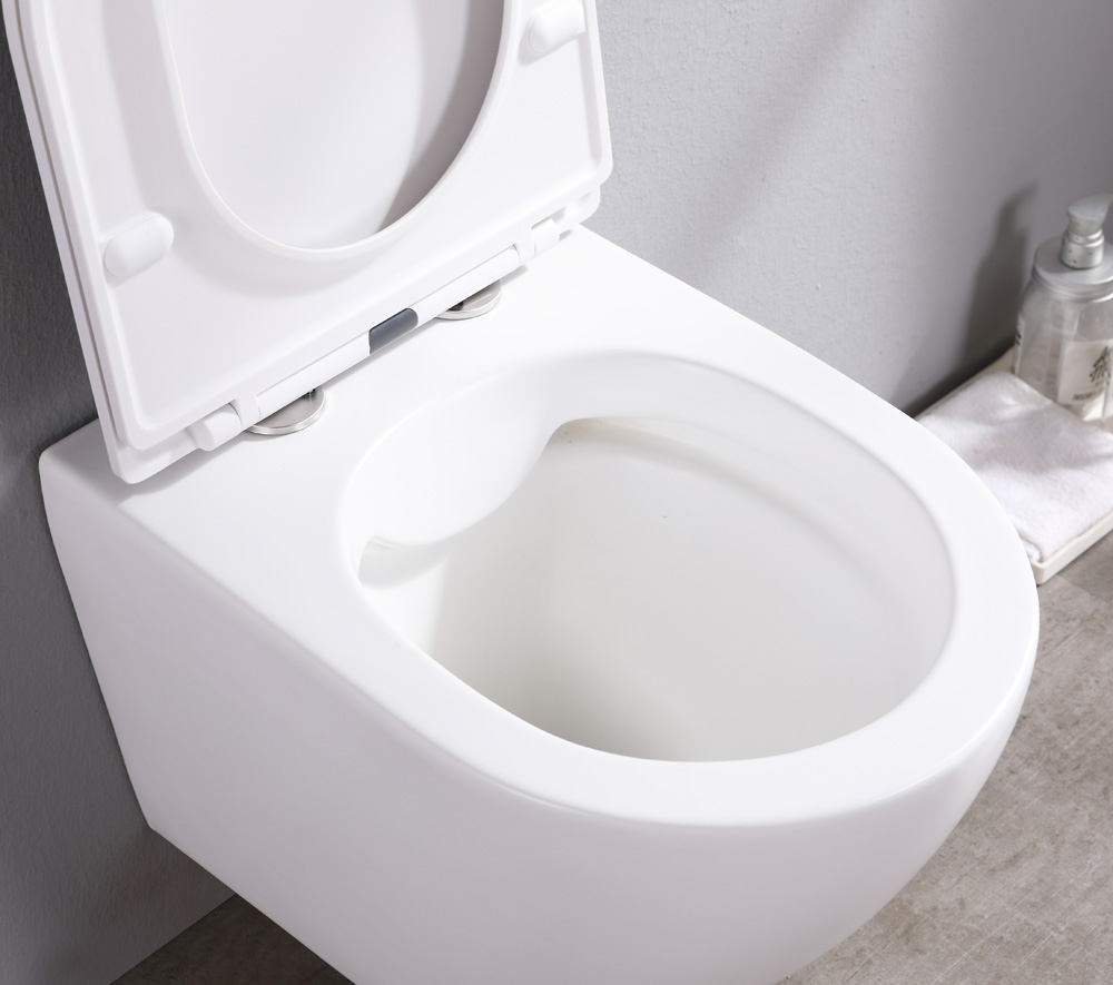 Grohe Rapid toiletset met Saniclear Itsie mat witte toiletpot randloos met softclose zitting
