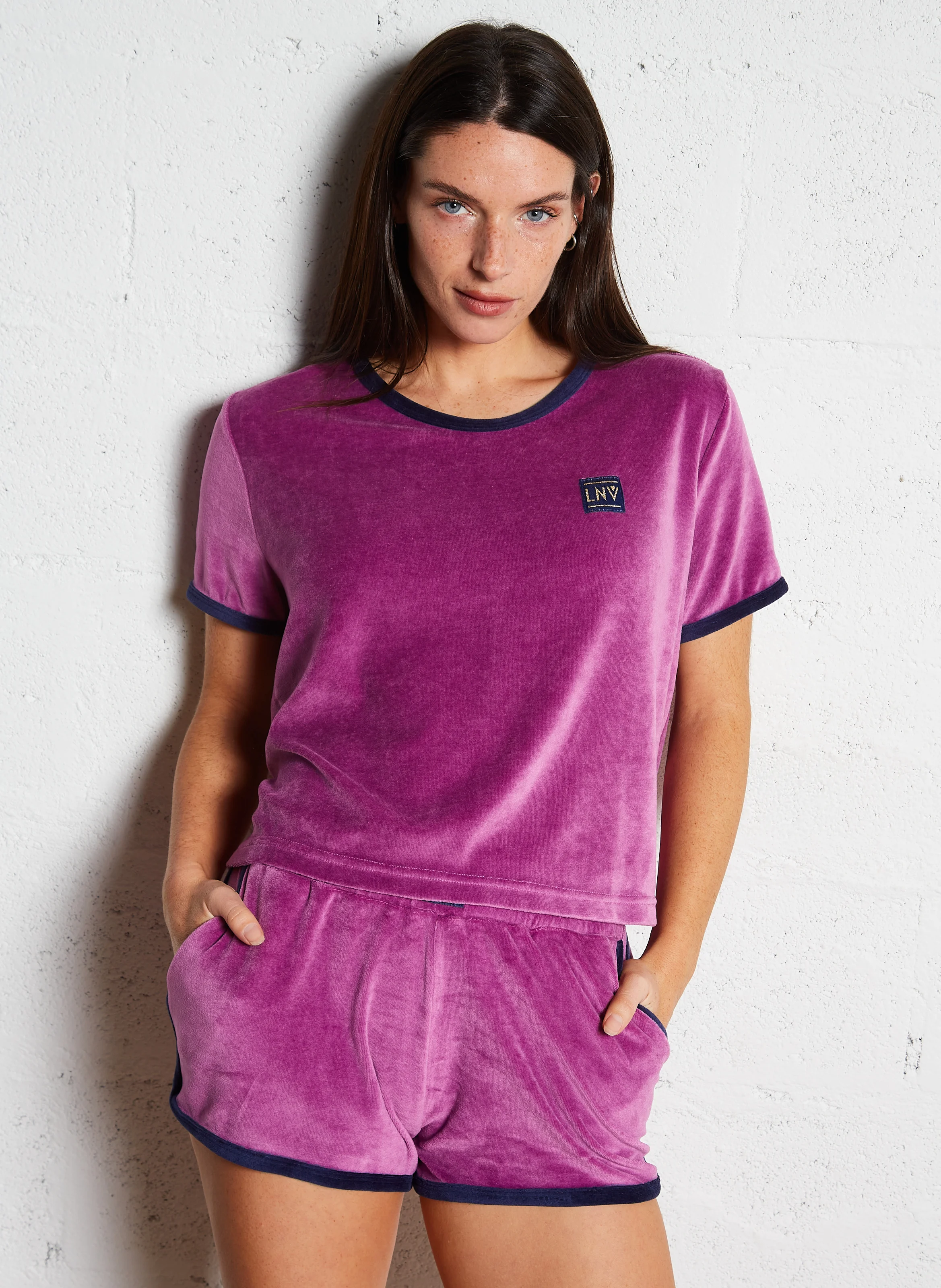 LENS - Tee-shirt en velours | Violet