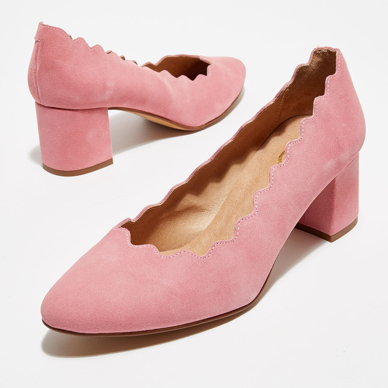 Apologie Trotters en Velours de Cuir Ariana roses