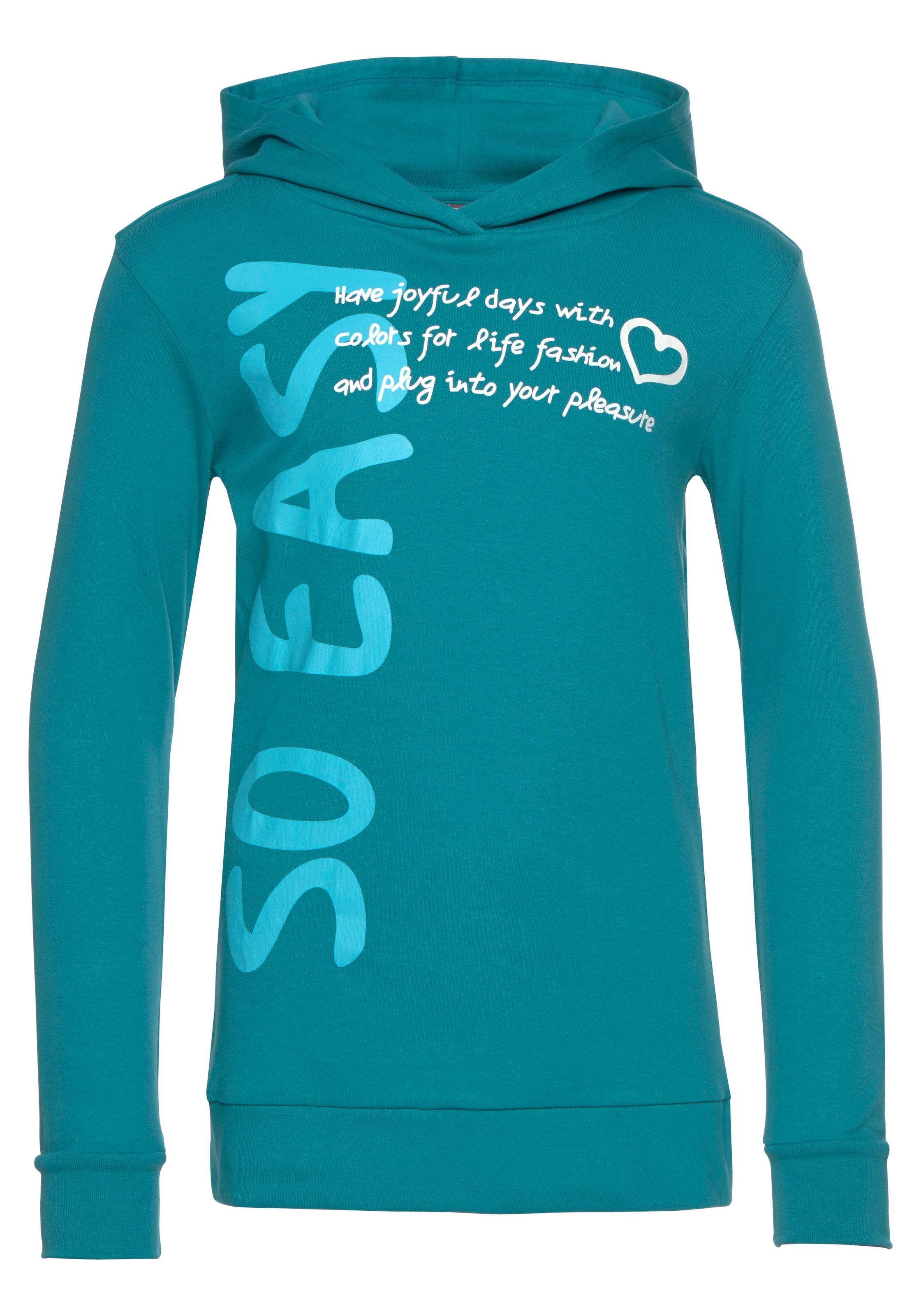 KIDSWORLD Kapuzenshirt »SO EASY - Print«, Langarm,  Basic-Passform,  mit modischen Drucken