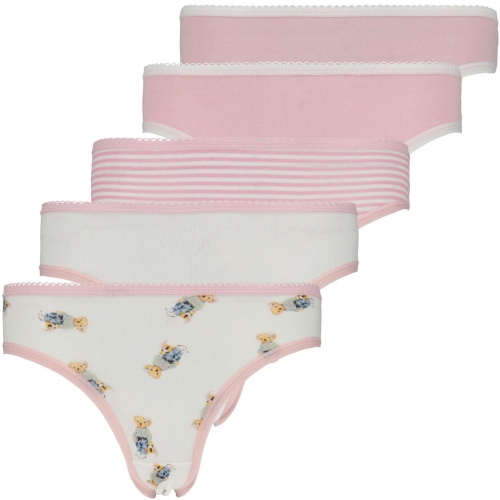 Køb Polo Ralph Lauren Hint Of Pink Polo 5 Pack Bikini Brief
