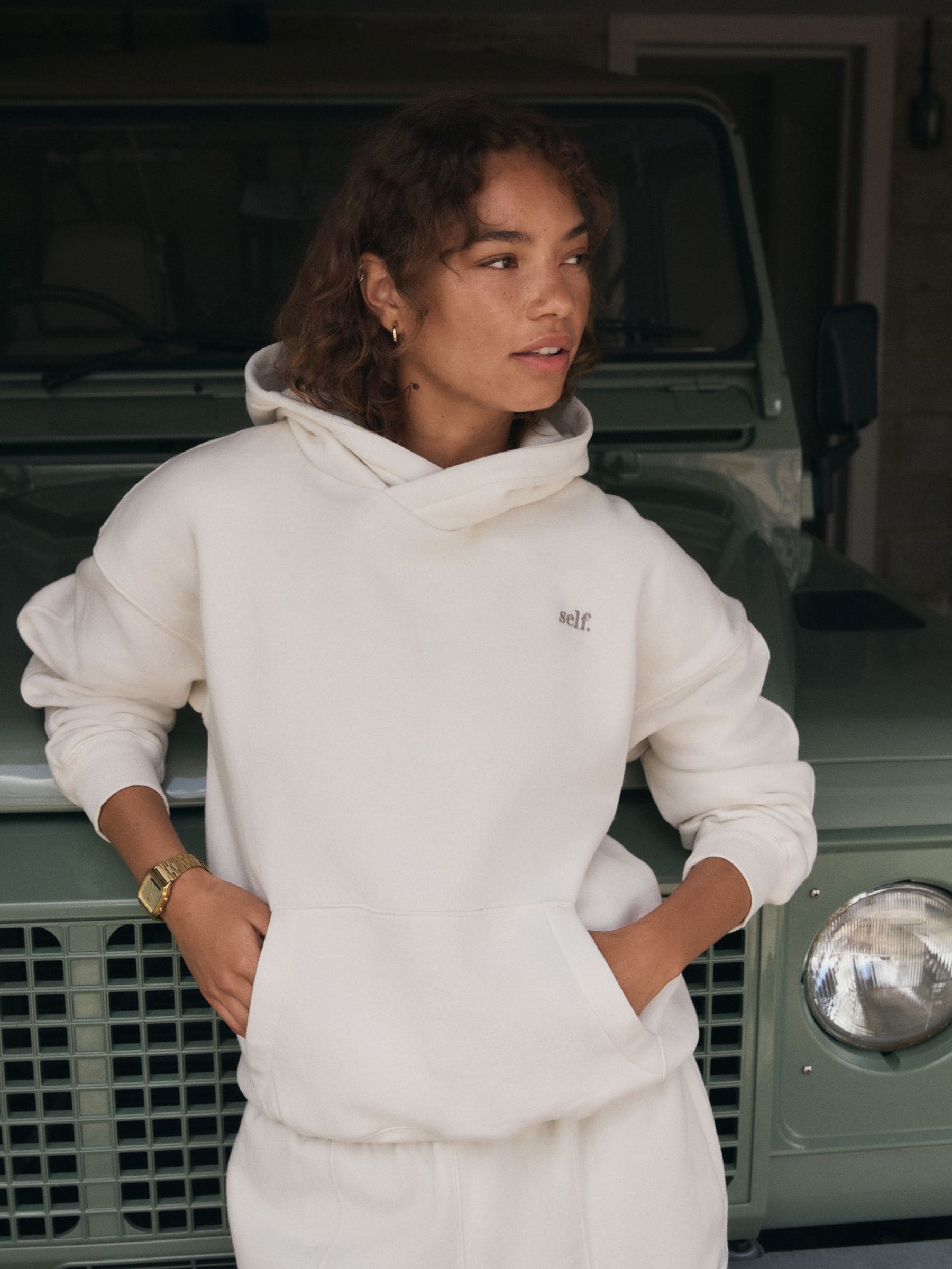 Ecru wit - Self. hoody