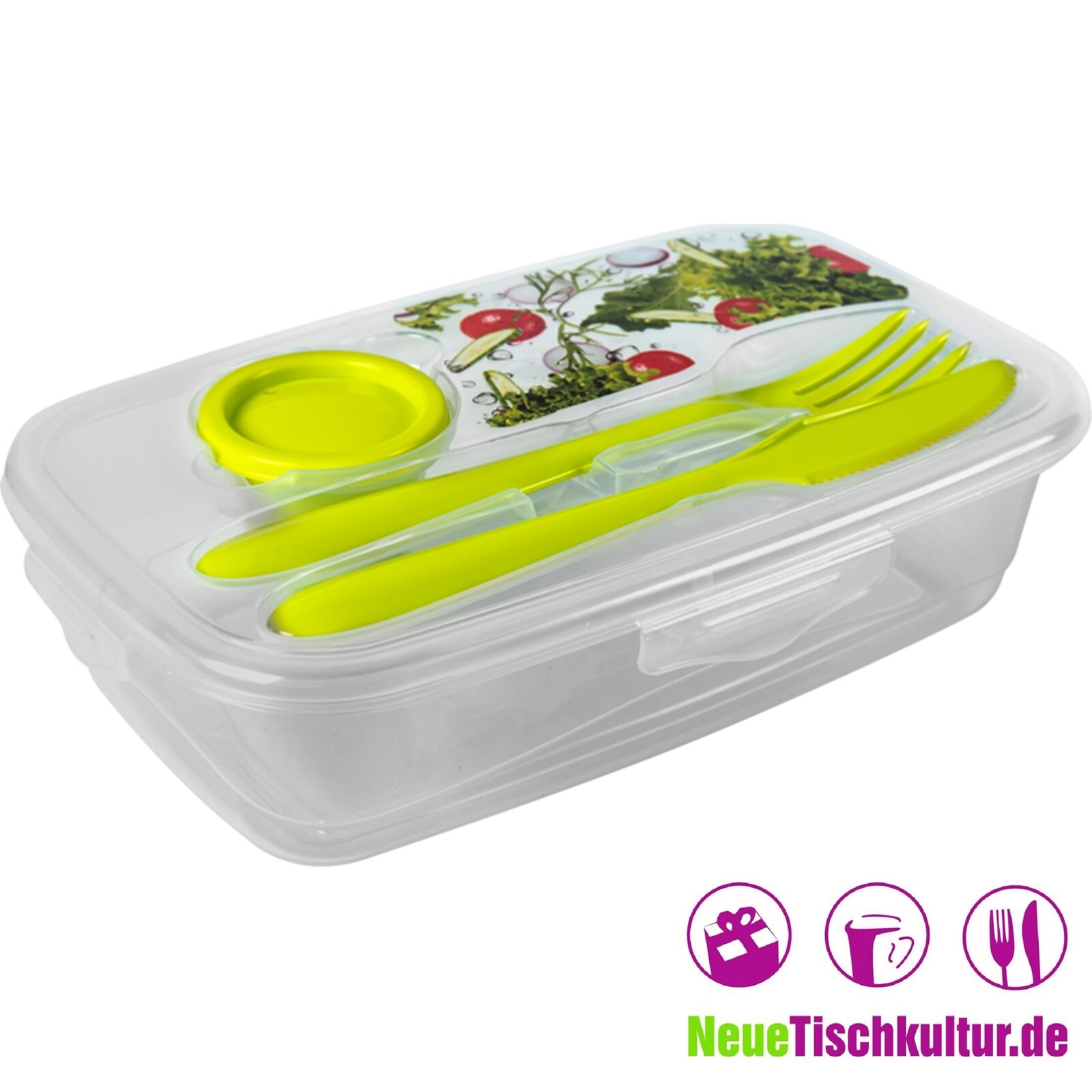 neuetischkultur Frischhaltedose mit Besteck 2 Stück Easylunch