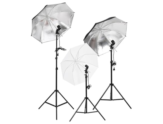 VIDAXL - Flash Kit de studio photo avec éclairage et toile de fond
