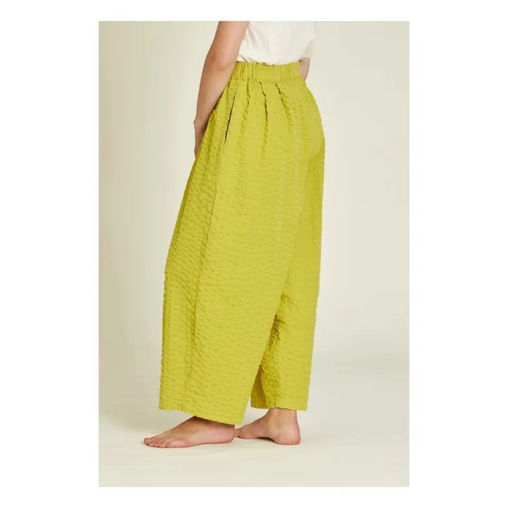 Black Crane Pantalon Large Seersucker | Curcuma