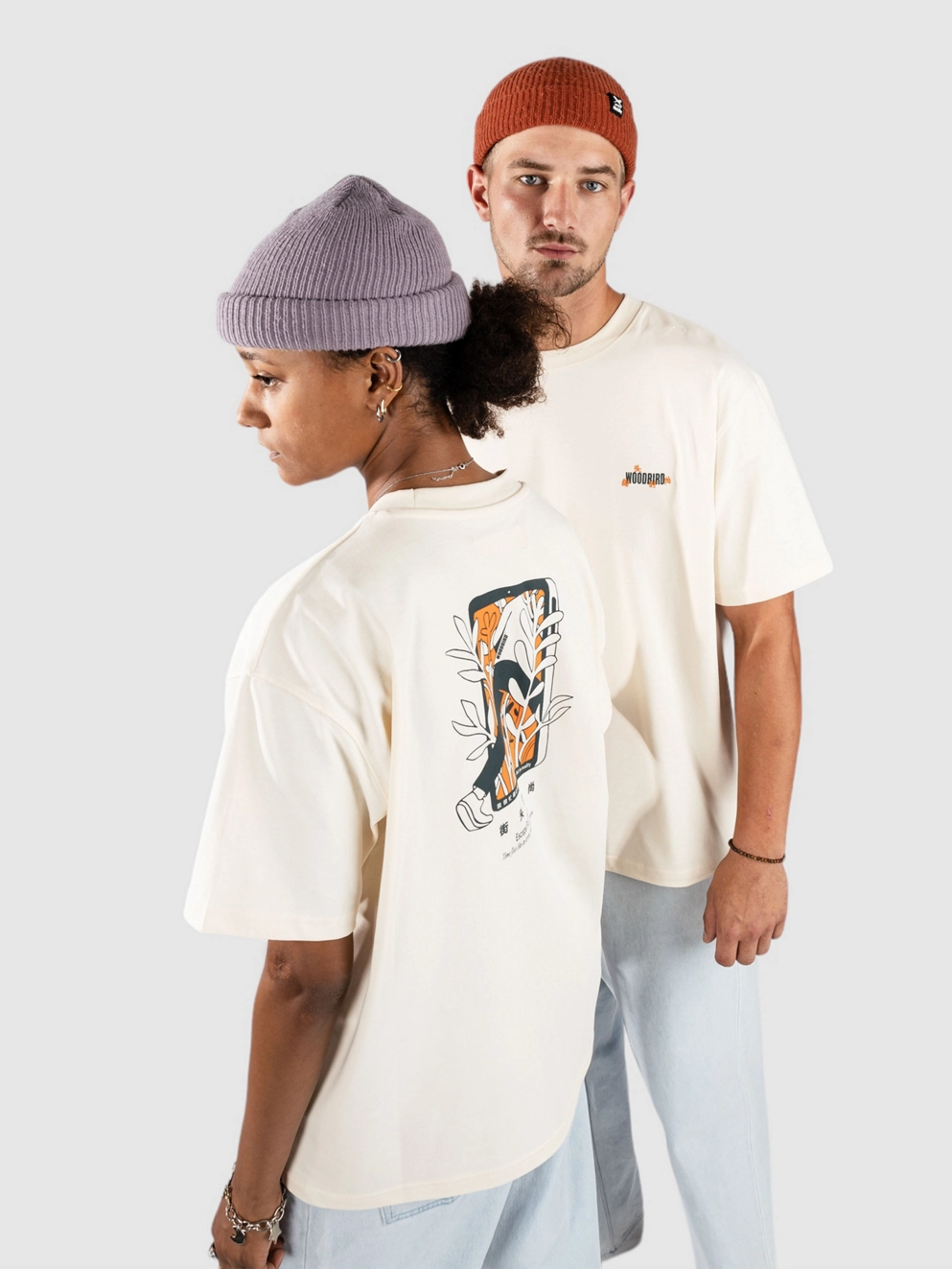 Woodbird Baine Escape T-Shirt off white