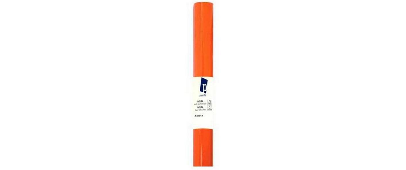 Geschenkpapier Kraft Orange/Weiss, 70 cm x 4 mGeeignet als Geschenkverpackung oder Einfasspapier für Bücher