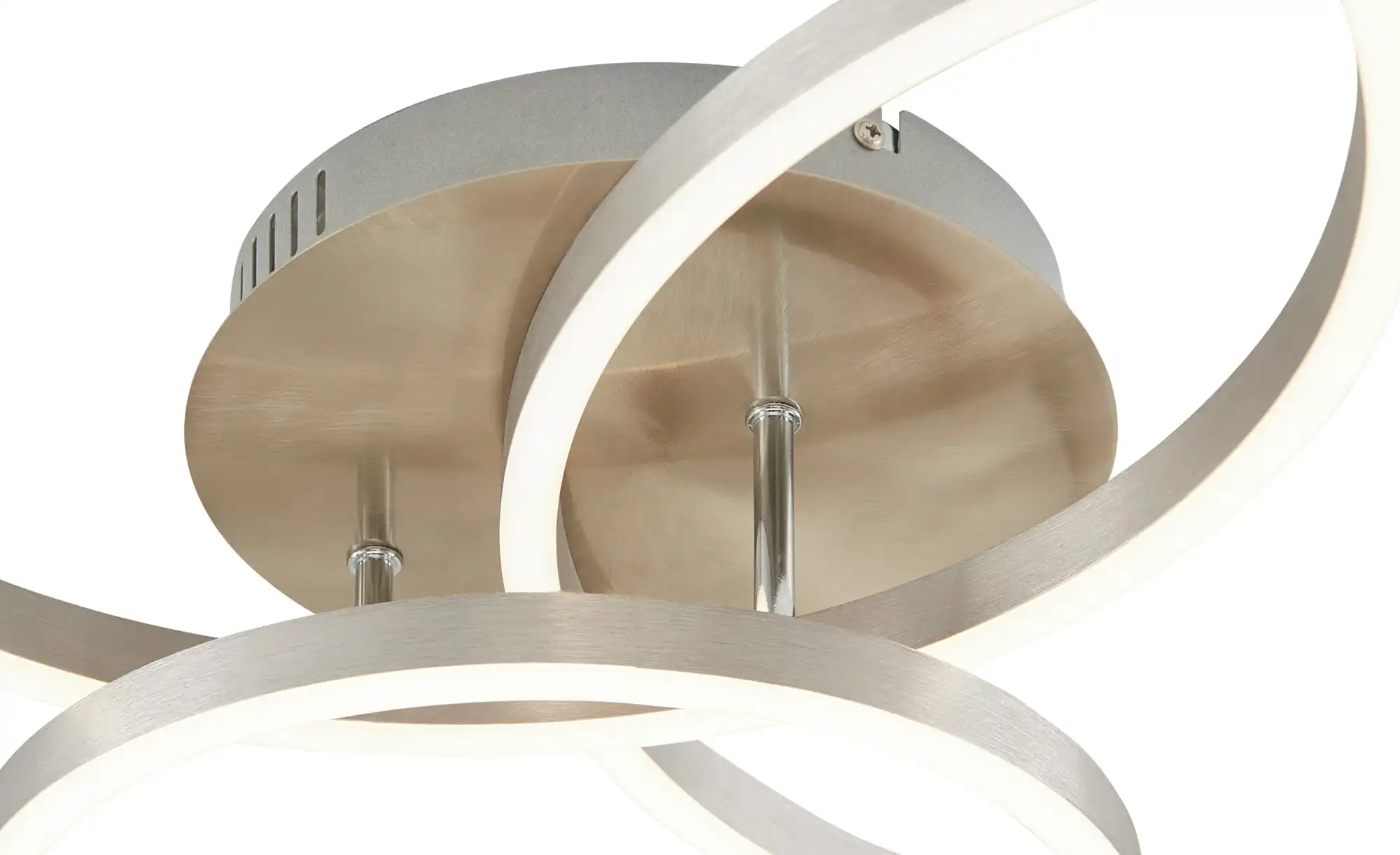 Trio LED Deckenleuchte, Nickel 3 Ringe
