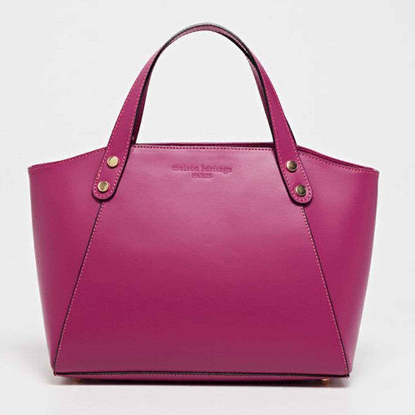 Maison Héritage Sac à main en Cuir Parl violine - 29.5x23.5x12 cm
