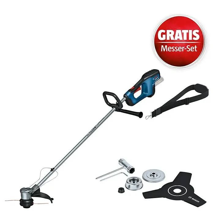 Bosch Professional AMPShare 18V Maschinenpaket (Akku-Rasentrimmer GRT 18V-33 & Freischneider-Messer-Set)