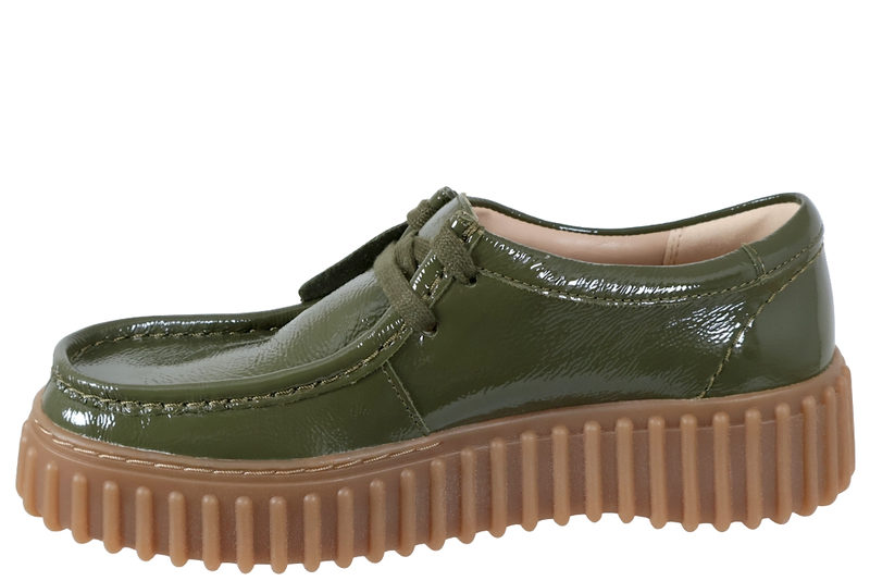 CLARKS TORHILL BEE SKO I OLIVENFARVET POLIDO