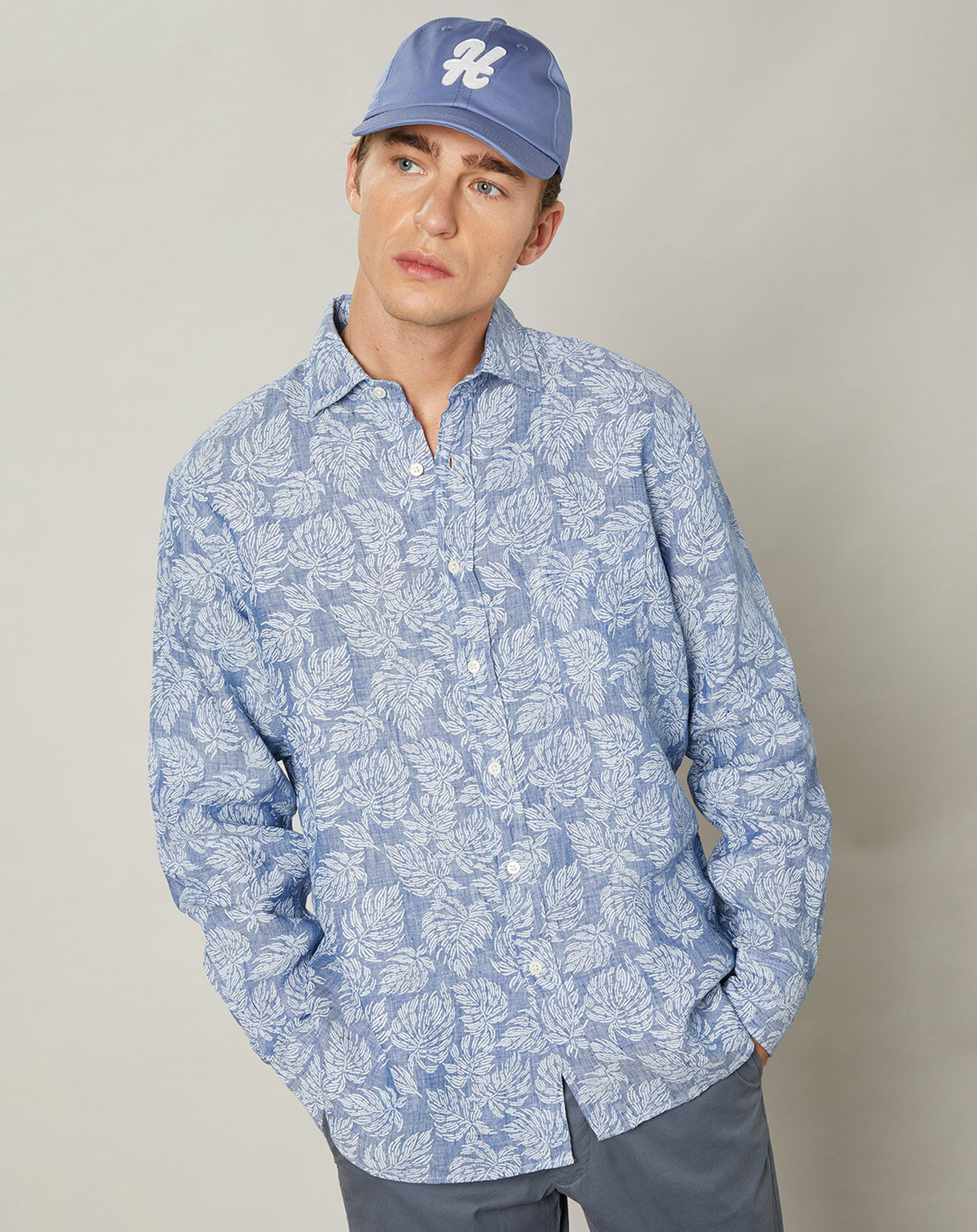 Hartford Chemise regular 100% Lin Paul chambray